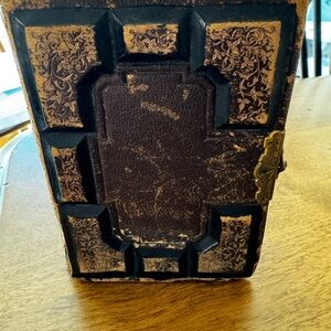 Antique Ornate Black and Brown Photo Album